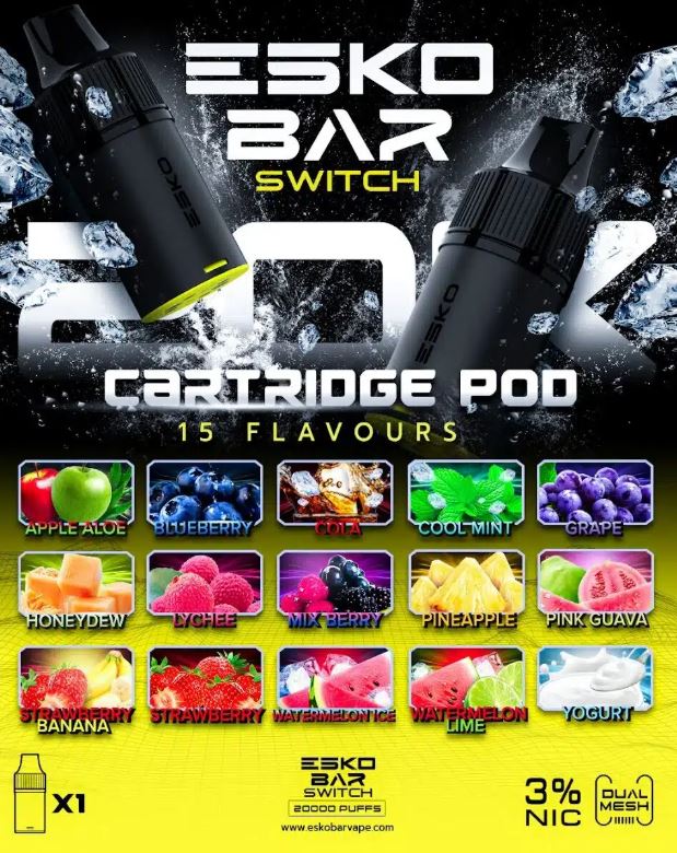 Esko Bar Switch 20000 Puffs Replacement Pods